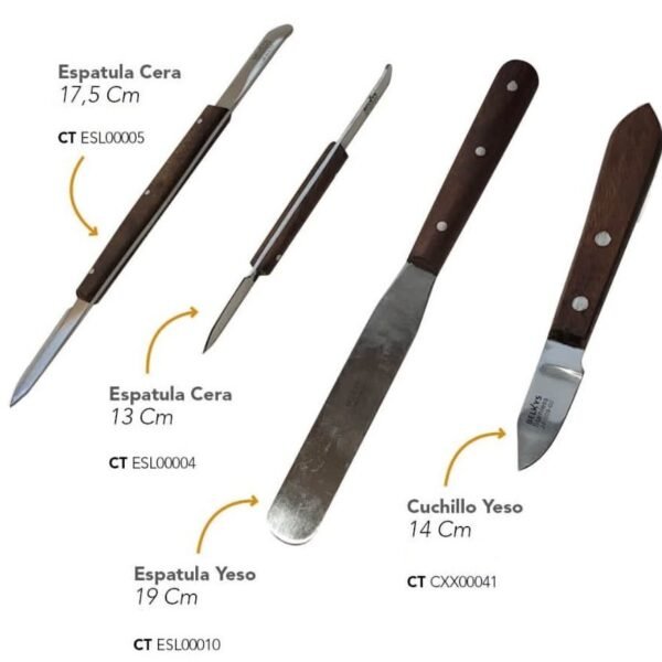Espatulas / Cuchillos Mango de Madera X un. BELKYS