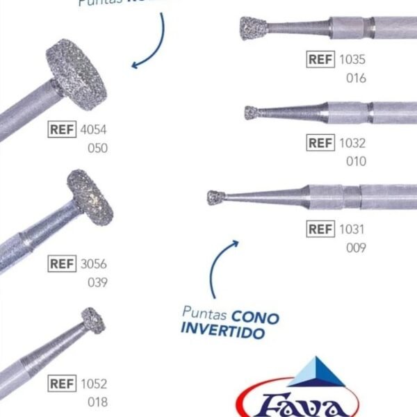 Piedras Diamantadas Rueda / Cono invertido X Un. FAVA