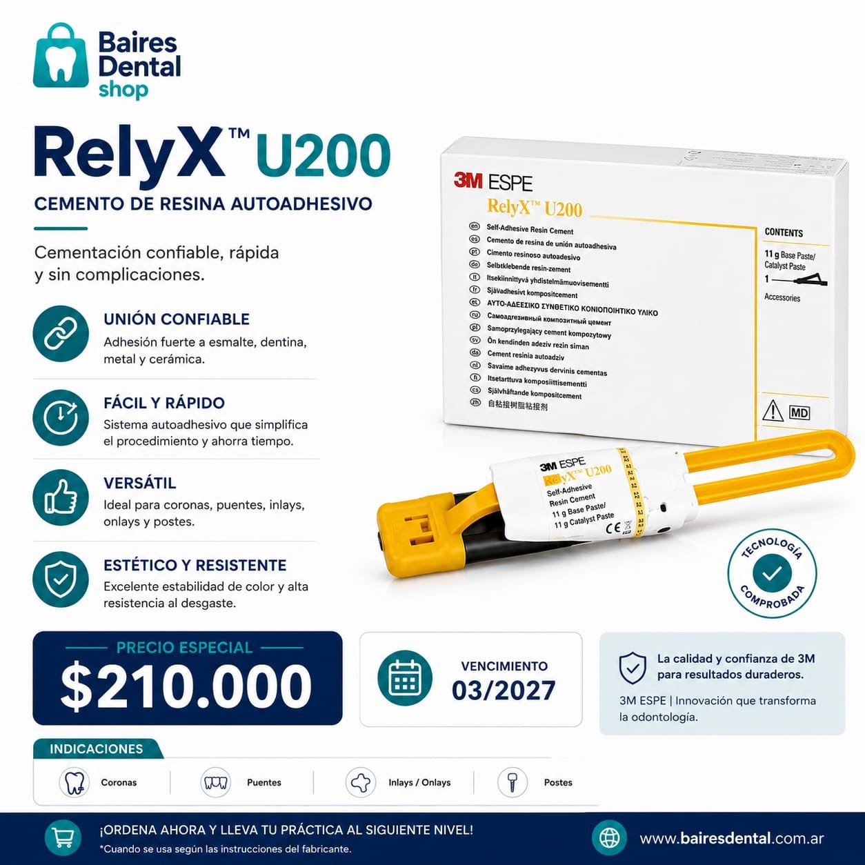 Cemento de Resina RELYX U200